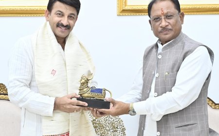 छत्तीसगढ़ की लोकसंस्कृति और फिल्म उद्योग को लेकर मुख्यमंत्री साय और सांसद मनोज तिवारी के बीच हुई खास चर्चा