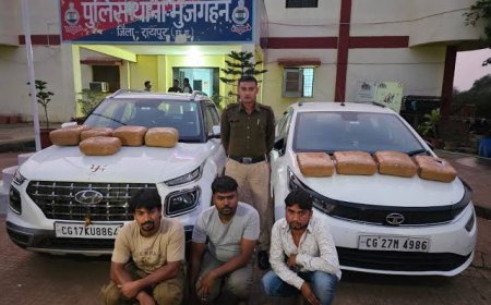 ऑटो में बैठे ही पुलिस ने दबोच लिया: रायपुर में ओडिशा के दो युवक 6 किलो गांजा के साथ गिरफ्तार