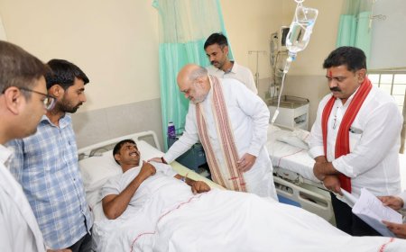 केंद्रीय गृह मंत्री  अमित शाह ने घायल जवानों से की भेंट: मुख्यमंत्री  विष्णु देव साय ने जताया आभार