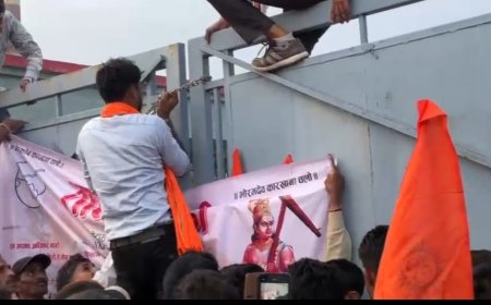 कवर्धा में किसानों का इथेनॉल प्लांट के खिलाफ जोरदार प्रदर्शन, लगाया ताला
