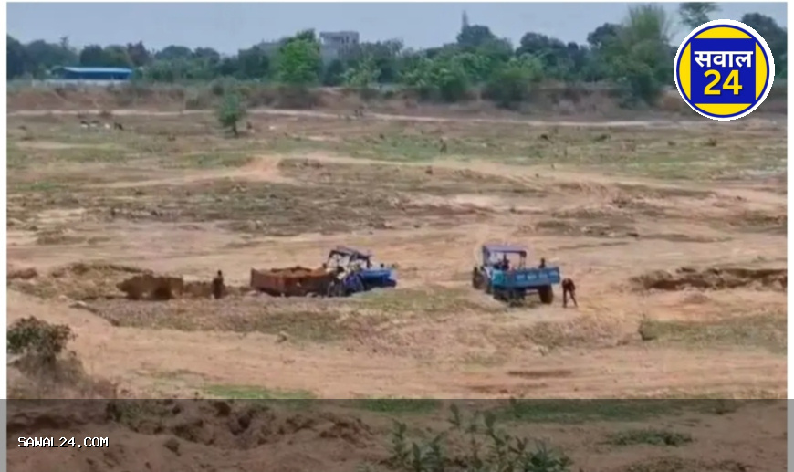 बिलासपुर: खारून नदी में अवैध रेत खनन करते पकड़े गए ट्रैक्टर, खनिज विभाग की बड़ी कार्रवाई