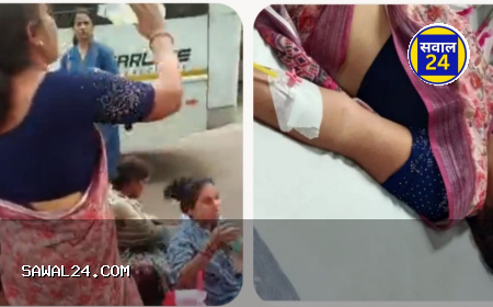 गृहमंत्री विजय शर्मा के आवास के सामने  आत्महत्या की कोशिश महिला ने पिया फिनायल मचा अफरा तफरी..