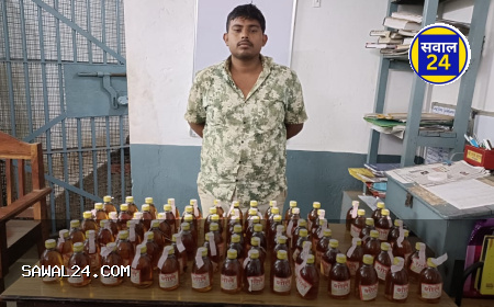तिल्दा नेवरा पुलिस की कार्रवाई : अवैध शराब के साथ युवक गिरफ्तार