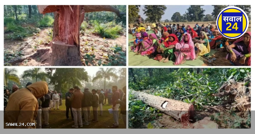 हसदेव अरण्य में आदिवासियों पर बर्बरता अडानी की खनन परियोजना के खिलाफ उग्र हुआ विरोध