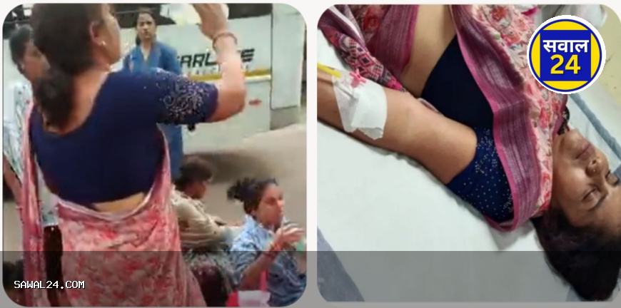 गृहमंत्री विजय शर्मा के आवास के सामने  आत्महत्या की कोशिश महिला ने पिया फिनायल मचा अफरा तफरी..