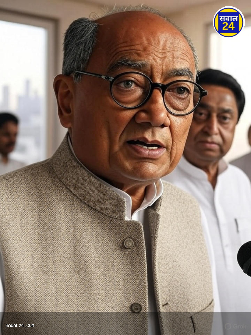 दिग्विजय सिंह का बड़ा खुलासा: कमलनाथ–सिंधिया ने उद्योगपति के घर पर की थी गुप्त बैठक "इशारा अडानी"