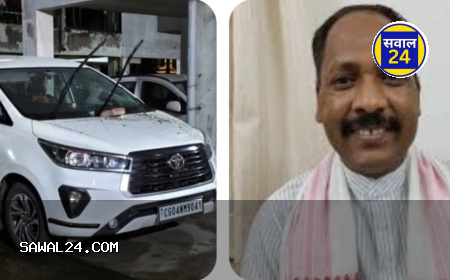 Attack on the car of organization general secretary Pawan Sai     राजधानी में संगठन महामंत्री पवन साय की कार पर हमला: कानून-व्यवस्था पर गंभीर सवाल