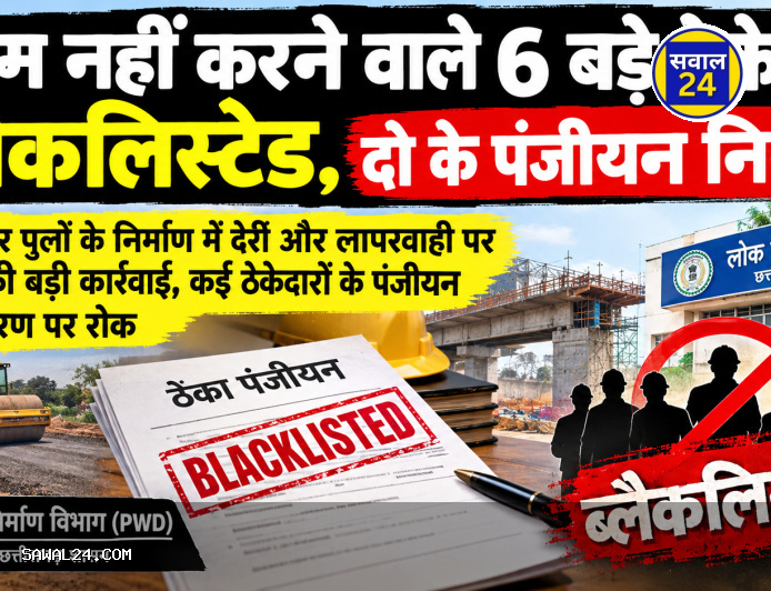 काम नहीं करने वाले 6 बड़े ठेकेदार ब्लैकलिस्टेड, दो के पंजीयन निरस्त